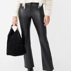 Y2K BEBE BLACK LEATHER PANTS SZ 6 VINTAGE